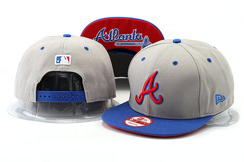 Atlanta Braves Grey Snapback Hat YS 0528